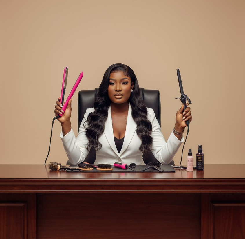 Luxury beauty and hair campaign visual
